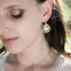 boucles d'oreilles féérie bruyère or fougère foret enchantée