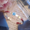 bracelet fleur myosotis bleu champêtre bijou délicat