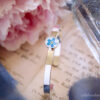 bracelet fleur myosotis bleu champêtre bijou délicat