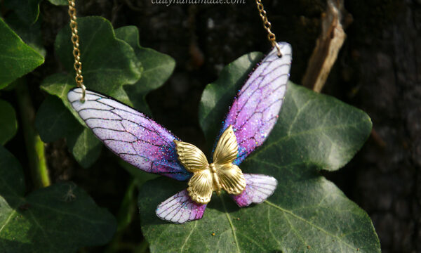 bijou féerique ailes de fée papillon collier papillon fantastique