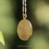 collier cœur gravé plaqué or nature artisanat français