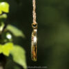 collier cœur gravé plaqué or nature artisanat français
